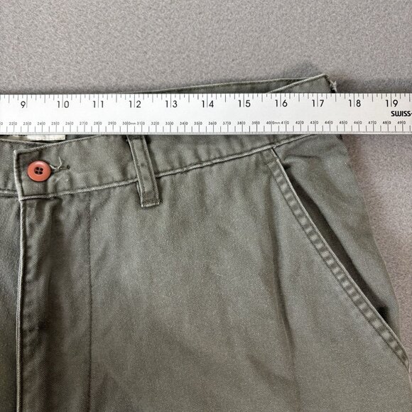 VINTAGE Bugle Boy Pants Men’s 36 Green Baggy Cargo Skater Grunge Y2K Relaxed 90s - Picture 4 of 16